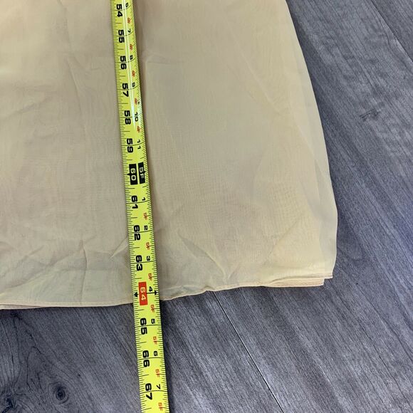 AZAZIE Women Gold Chiffon Tank Maxi Fit & Flare Prom Bridesmaid Dress Sz C Large - Picture 7 of 12